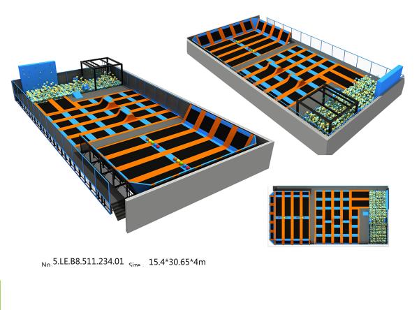 Buy cheap 472M2 Huge Indoor Bounce Trampoline Park for Young Adults Adventure Trampoline Park from wholesalers