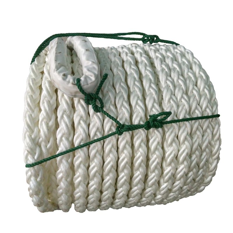 Heavy Duty Nylon 60mm 8 Strand HMWPE Polypropylene Mooring Rope for Marine Equipment