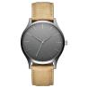 Buy cheap Mineral Crystal Mens Leather Strap Watches For Men Adjustment Band from wholesalers