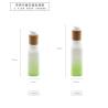 Buy cheap Green Gradient OPAL Glass Bottle With Wood Lid Cap Cosmetic Lotion Container from wholesalers