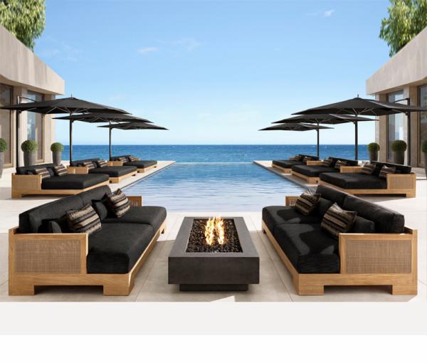 Buy cheap High Quality Garden Hotel Teak Set Outdoor Hand Woven Rope Teak Sofa And Table Furniture from wholesalers