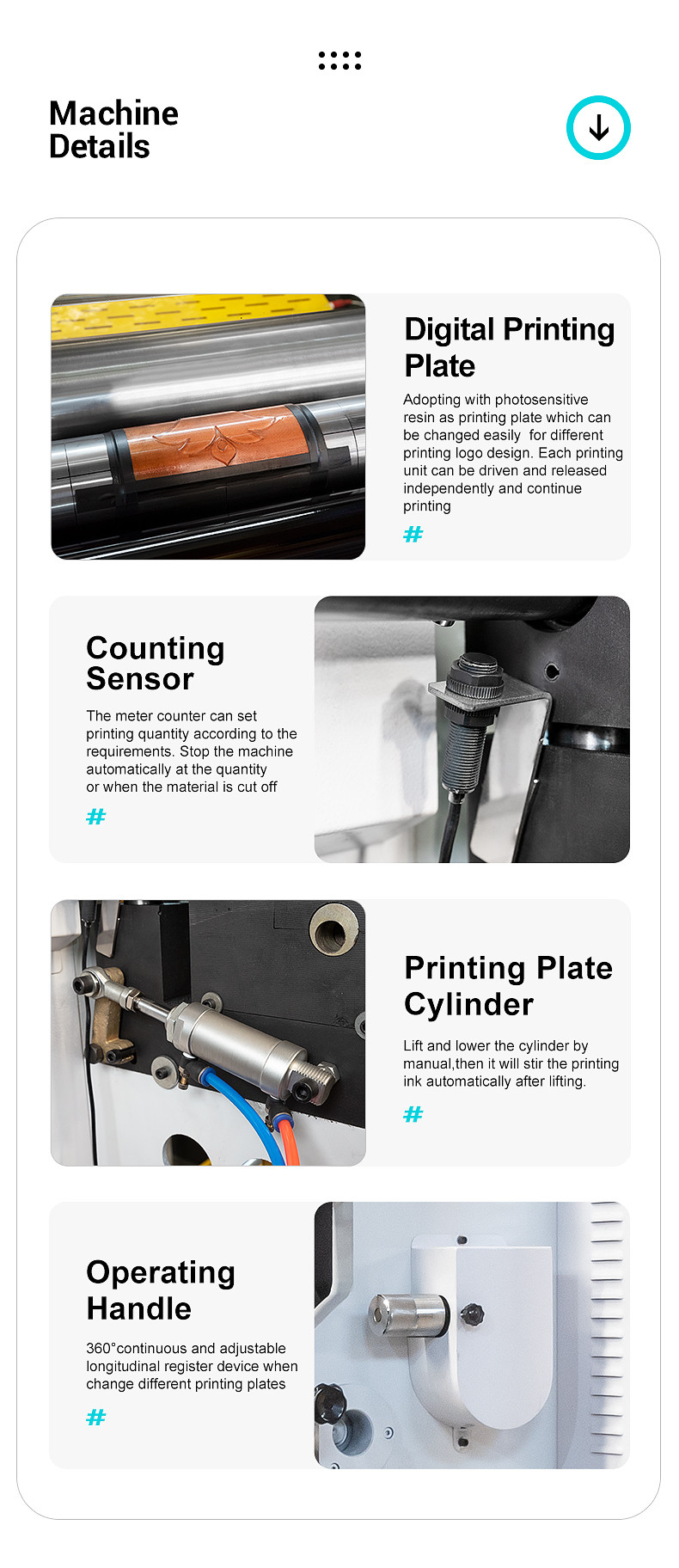 Automatic 2 Color Flexographic Printing Machine Printing Speed 20-50m/Min