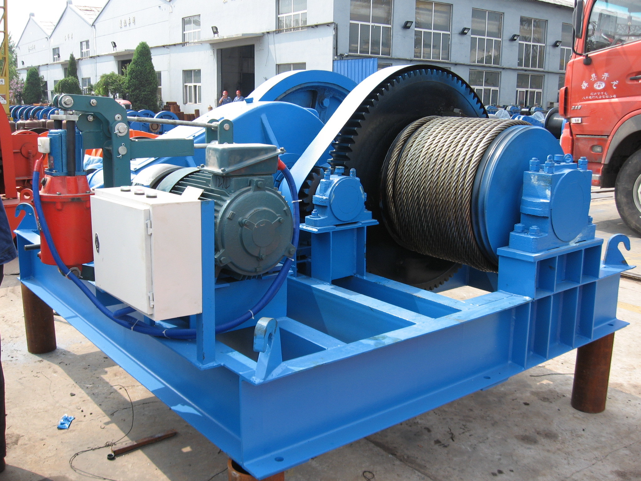 JM Model 5T Electric Wire Rope Winch 16m / Min Hydraulic For Construction Industry