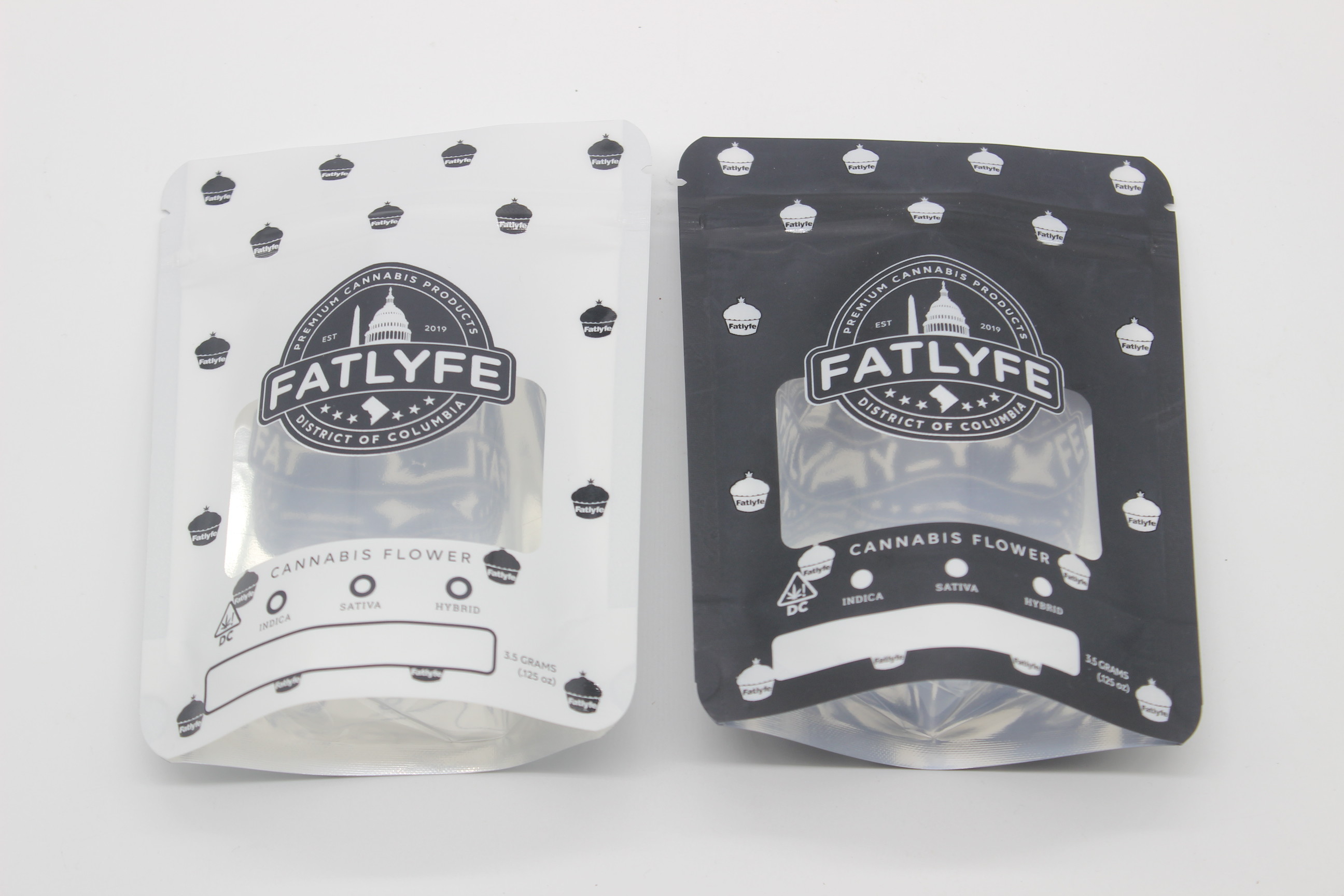 Stand Up Mylar weed Bags Zipper Weed Packaging Pouch With Clear Window