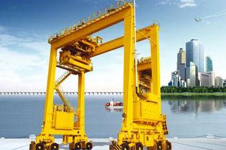 Outdoor Rubber Tired Container Gantry Crane , Double Girder Motorized Gantry
