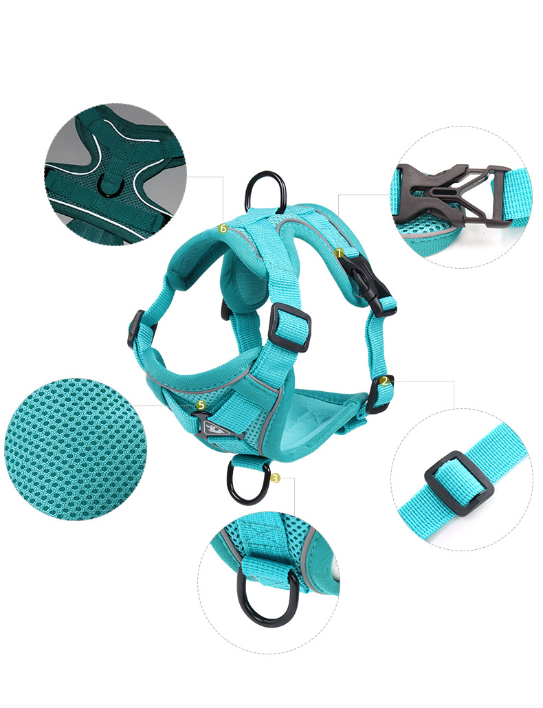 Dog Harness Vest Breathable Mesh Reflective Sport Comfortable Outdoor Activities