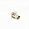 Buy cheap 50Ohm 4 Holes Electrical Bayonet BNC Flange Connector Nickel Plated from wholesalers