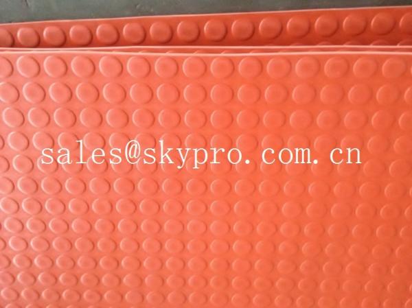 Buy cheap Round stud / coin / button rubber mats , large rubber flooring for gym from wholesalers