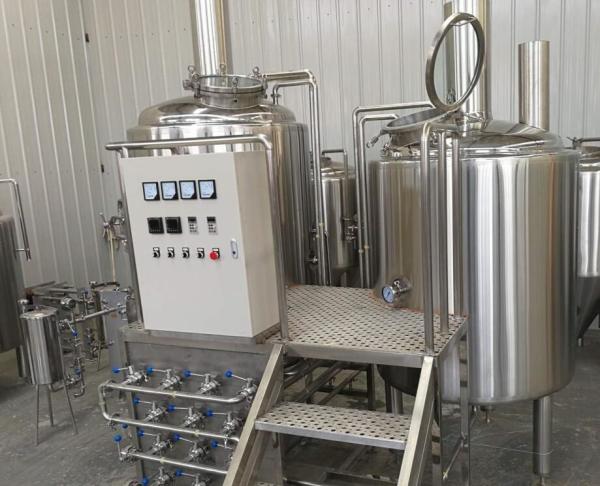 Buy cheap 500L Semi Automatic Small Brewery Equipment Two Vessels With Steam Condenser from wholesalers
