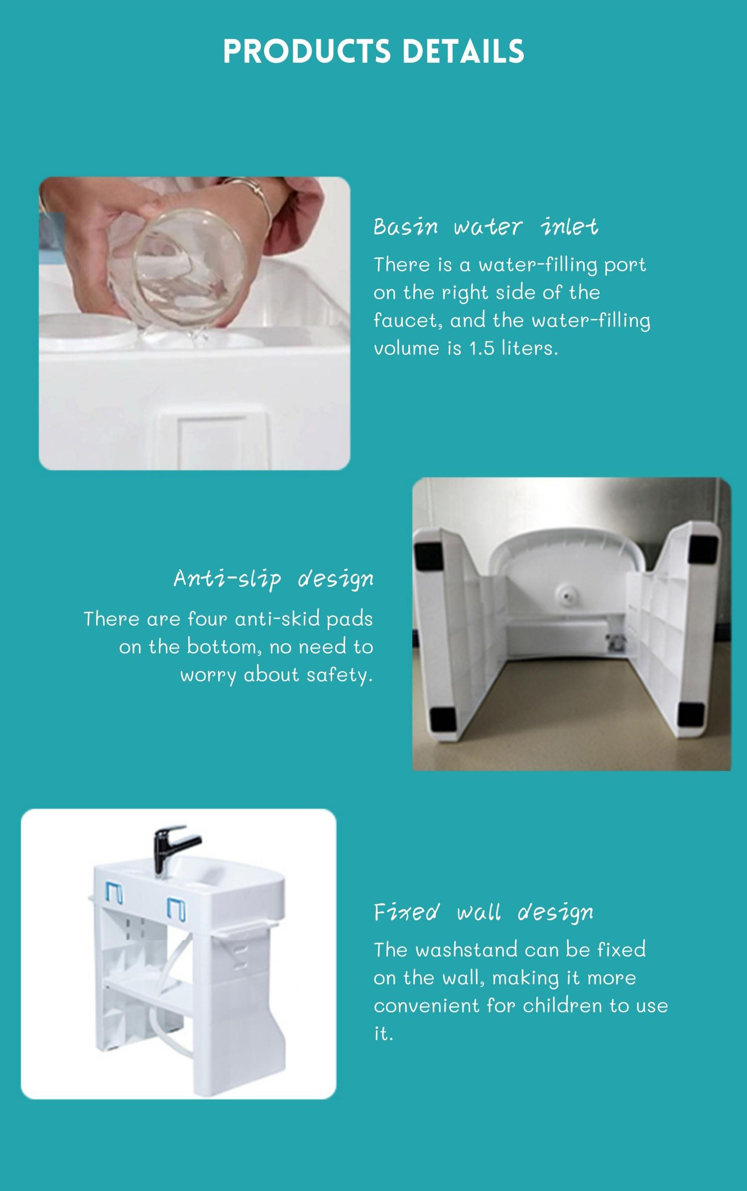 OEM ODM Acceptable CPC 2023 Style Emulation Hand Wash Stand For Children Baby Wash Basin