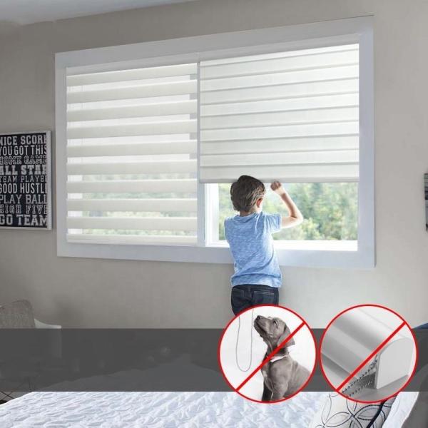 Buy cheap Crease Free Cordless Curtain Blinds Zebra Smart Shades Waterproofing from wholesalers