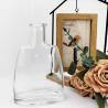 Buy cheap 500ml Clear Flat Round Empty Whiskey Spirit Tequila Vodka Brandy Glass with Stopper from wholesalers
