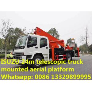 Buy cheap HOT SALE! Customized ISUZU 24m telescopic truck mounted aerial working platform, good price hydraulic bucket vehicle from wholesalers