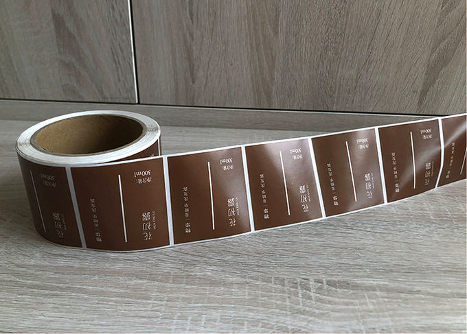 Private two color printed self-adhesive vinyl shampoo packaging sticky label