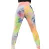 Buy cheap Tie Dye Xl Workout Leggings Polyester Spandex Material Butt Lifting Breathable from wholesalers