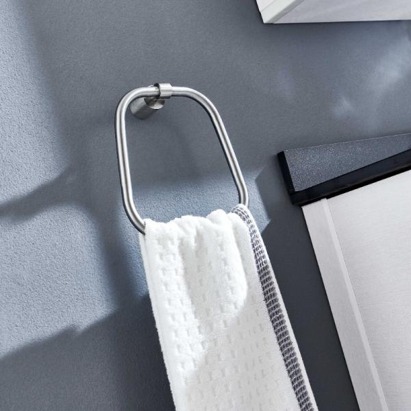 Buy cheap Metal Bathroom Hand Towel Holder Stainless Steel 304 Wall Mounted Satin Polished from wholesalers