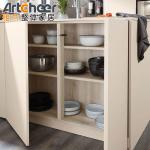 Modular Wooden Kitchen Cabinets with Antique Style and Luxury Marble Top