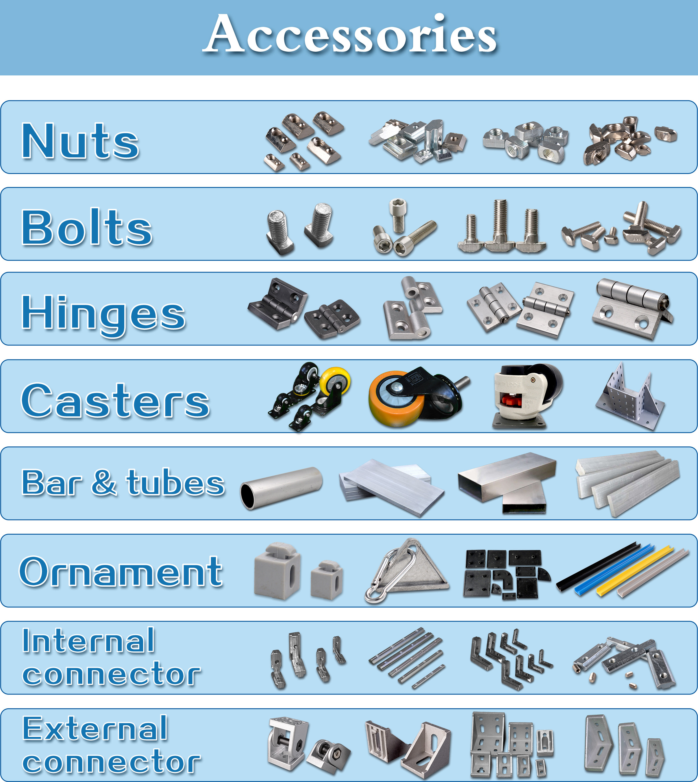 MV-NQBS Aluminium Profile Accessories