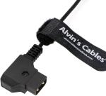 Power Cable For Teradek ARRI 2-Pin-Male To Reverse D-Tap Flexible Braided Cable