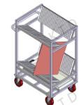 Buy cheap Aluminum Tube Industrial Trolley Water Wheel Economical Vertical Trolleybus from wholesalers