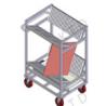 Buy cheap Aluminum Tube Industrial Trolley Water Wheel Economical Vertical Trolleybus from wholesalers