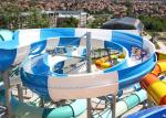 Stimulating High Speed Spiral Water Slide Water Park Equipment 12 Months