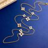 Buy cheap 90cm Four Leaf Clover Necklace Women Girls Stainless Steel Long Necklace from wholesalers