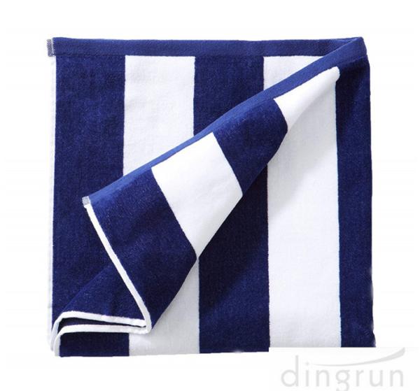 Buy cheap 100% Cotton Plush Cabana Stripe Oversize Velour Beach Towel Bath Towel from wholesalers