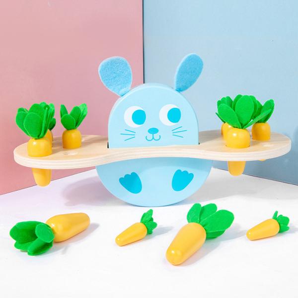Buy cheap Wooden Rabbit Balance Building Block Radish Pulling Game from wholesalers