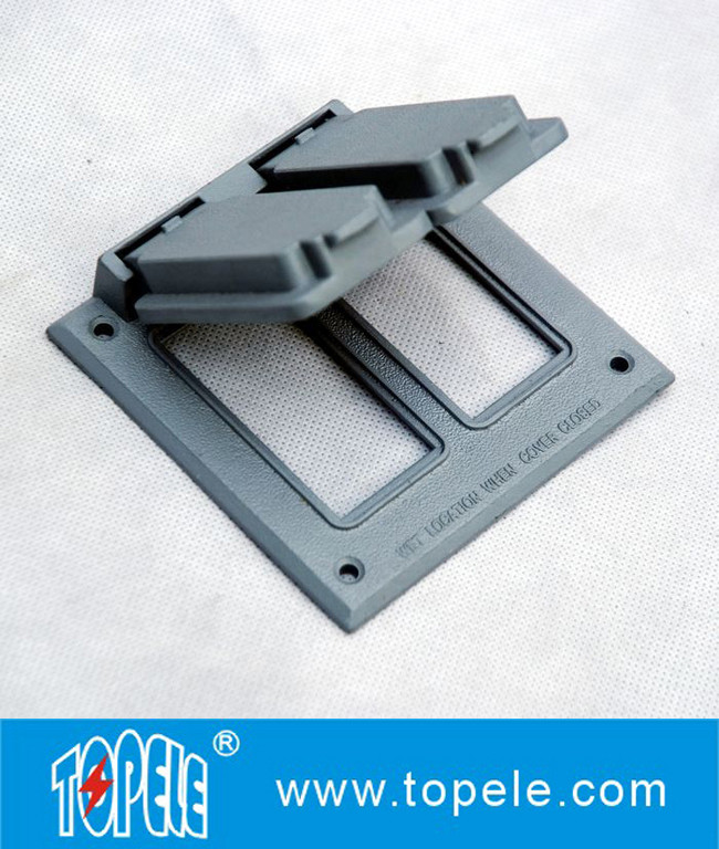 Aluminum Powder-coated Weatherproof Electrical Boxes Self-closing Outlet Covers