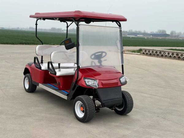 Buy cheap Red color 4 Seater Electric Golf Cart With Lithium Battery Road Legal Popular On Sale from wholesalers