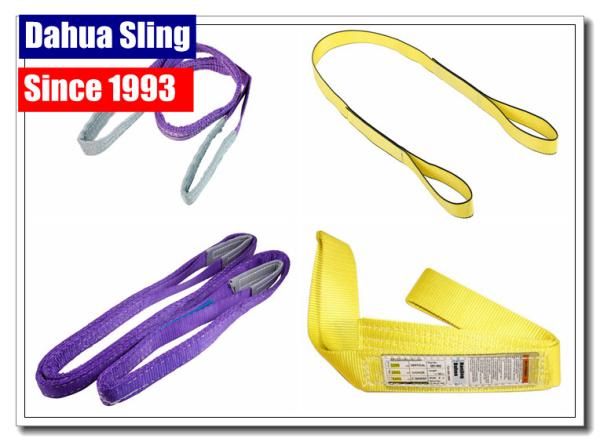 Buy cheap South American Polyester Flat Lifting Slings Eye And Eye Hoist Straps Double Ply Type from wholesalers