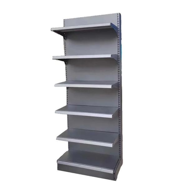 Factory customized color size gondola shelf china Trade frosted grey supermarket