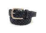 N 1 3/8”Cotton Cord Braided Leather Belt For Office Wear