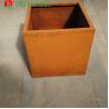 Buy cheap OEM Corten Steel Flower Pots Large Rusted Steel Planter Boxes Abrasion Proof from wholesalers