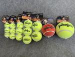 4 Pieces Tennis Balls for Dog Bulk Colorful Interactive Pet Dog Gift for Play