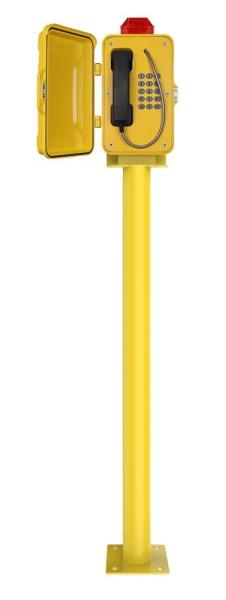 Cold Rolled Steel SOS Telephone Pillar Post , Railway Trackside Emergency Call