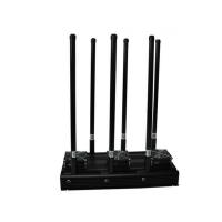 Buy cheap 6 High Gain Antennas Black Cell Phone Signal Jammer With 2 Cooling Fans , CE SGS product