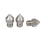 Stainless Steel 0.4mm 0.6mm MK8 Extruder Nozzle For 3D Printer