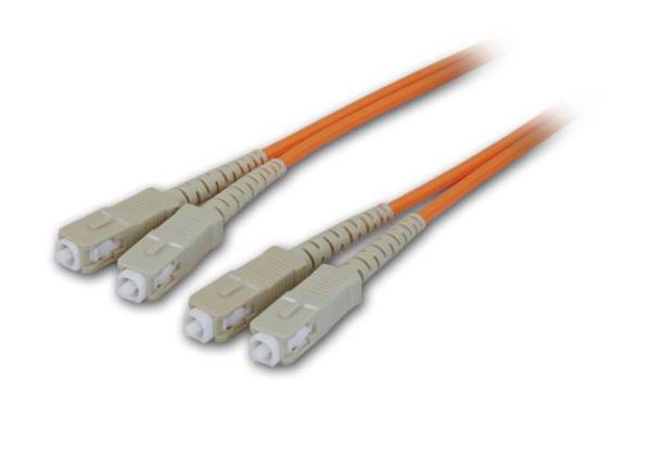 Buy cheap SC-SC 50 / 125 OM2 3.0MM Duplex Fiber Optic Patch Cord PVC / LSZH from wholesalers