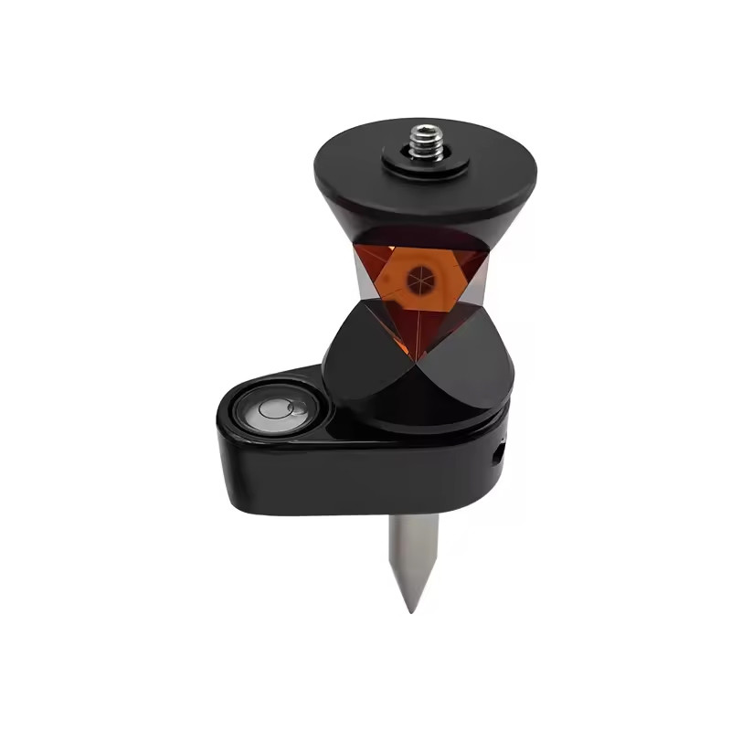 New Mini 360 Degree Prism for SWISS TYPE Total Station Replace GRZ101 Mini Prism Survey + 4 Poles With Soft Bag + A Bubble