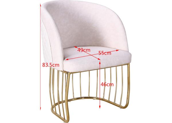 Buy cheap Luxury 55cm 83.5cm Faux Leather Upholstered Dining Chairs from wholesalers