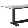 Buy cheap Metal Table Civil Furniture Tempered Glass Dining Table from wholesalers
