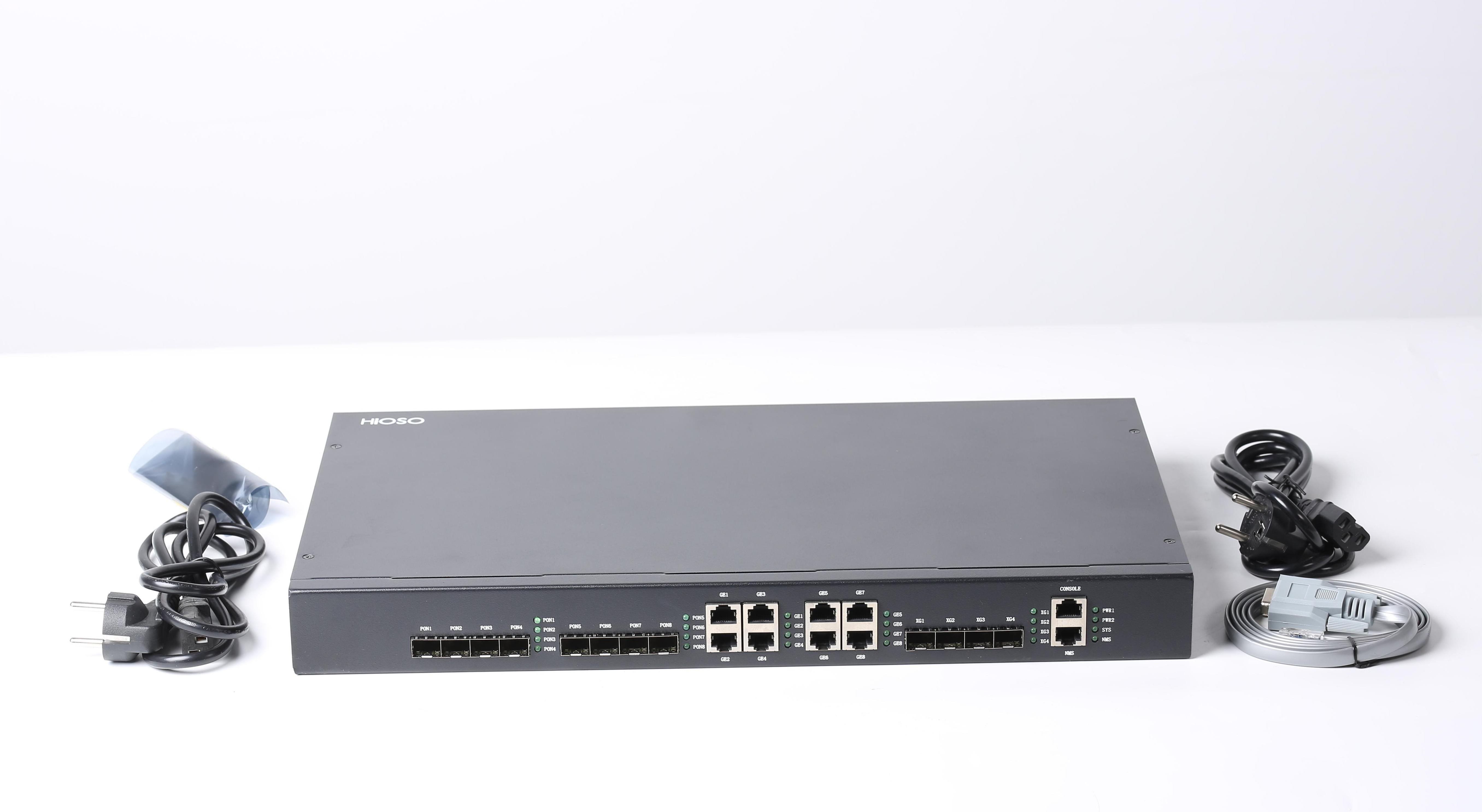 HiOSO 8EPON 10G Uplink HA7308CX EPON OLT FTTX Solution 20KM OLT EPON Compatible With Onus