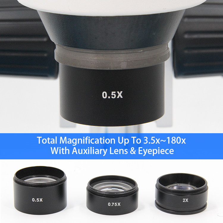 A23.1503 Zoom Stereo Microscope 0.7-4.5x Mobile Phone Repair Can Up To 3.5x-180x