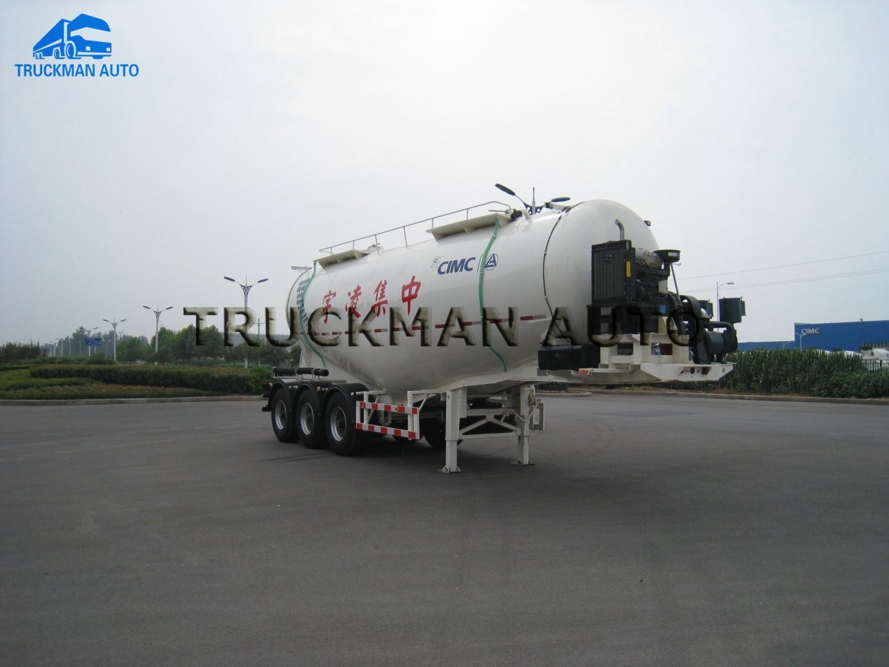 Durable Cement Tanker Trailer Total Volume 30m³-68 M³ With V Type Design