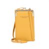 Buy cheap Removable Strap PU Phone Bag 11cm 19cm Yellow Leather Crossbody Bag from wholesalers