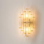 Postmodern Crystal Wall Lamp Creative Home Living Room Golden Luxury Light