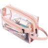 Buy cheap Pink Clear Toiletry Bag for Women, Travel Waterproof Cosmetic Makeup Organizer Bag for Shampoo, Toiletries Accessories from wholesalers