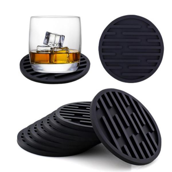 Buy cheap Black Rubber Silicone Drink Coasters Cup Mat For Car Bar Coffee Mug Beer from wholesalers